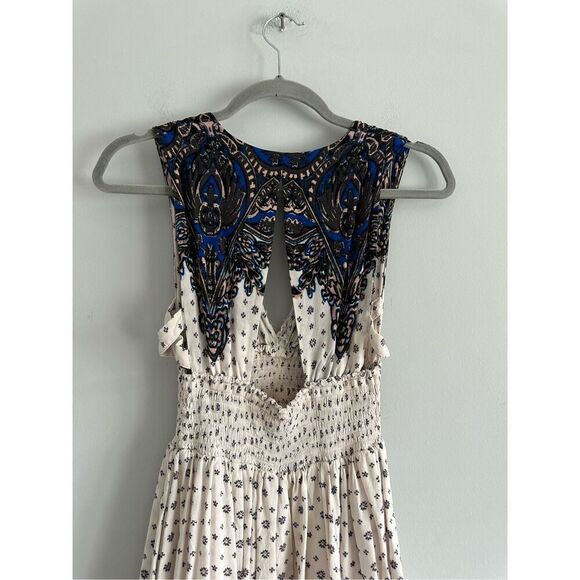 Free People Walking Dreams Skater Mini Dress in Ivory combo Size XS - Picture 9 of 13